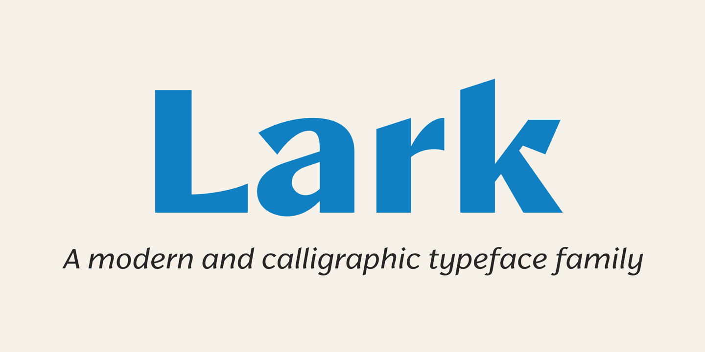 Lark Light Italic Font preview